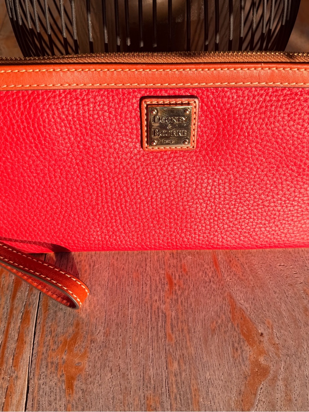 Dooney & Bourke Red Pebble Grain Leather Large Clutch 9.5” NWOT - Picture 4 of 13